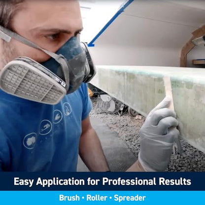 TotalBoat Polyester Structural Repair Putty - Marine Grade Long Strand Fiber Fiberglass Reinforced Filler for Boat and Automotive Repair - size: Quart Kit