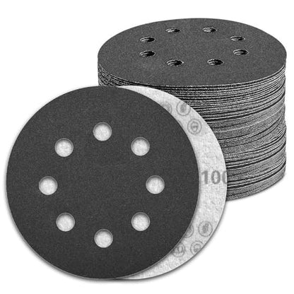 100 Pcs 5 inch Wet Dry Sanding Discs 1000 Grit 8 Hole Hook and Loop - style: 100 Pcs-1000 Grit