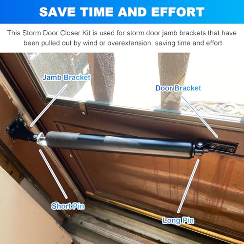 40201 Storm Door Closer Bracket, Compatible with Andersen Emco Larson - color: Black
