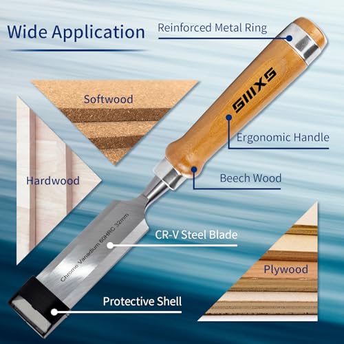 Wood Chisel Set, Steel Woodworking Chisel Set for Woodworking