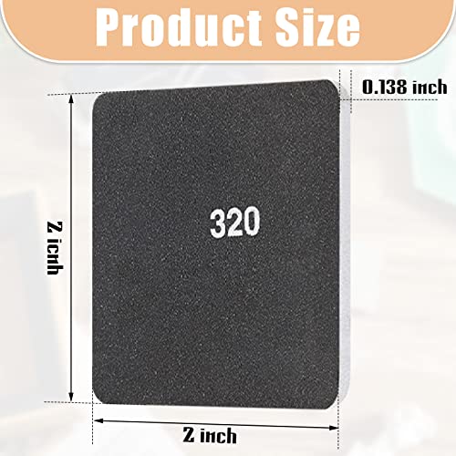 Queekay 45 Pcs Sanding Pad, 2 x 2 Inch Double Sided Sandpaper Pad, 15 Grits