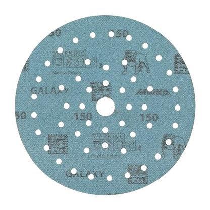 Mirka Galaxy Multifit 6 Inch Ceramic Discs, 150 Grit, Hook & Loop, 50 Pack - size: Grit 150