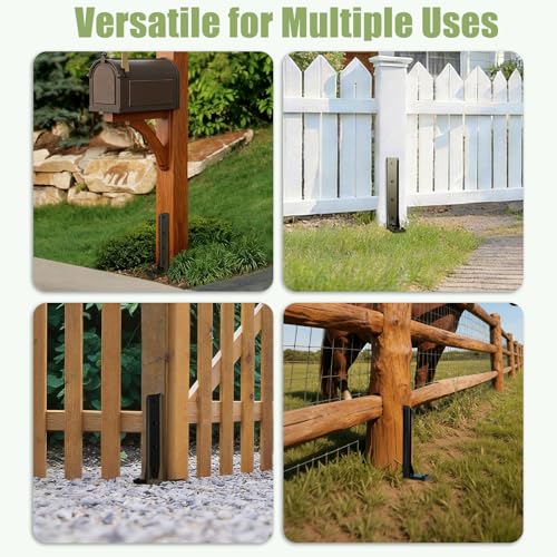 Fence Post Repair Kit for Tilted/Leaning Wood Posts(2-Pack) - size: 2 Pack