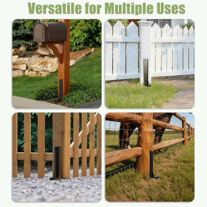 Fence Post Repair Kit for Tilted/Leaning Wood Posts(6-Pack) - size: 6 Pack