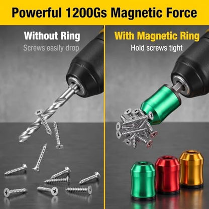 Upgrade Magnetic Screw Holder Strong Head Magnetic Ring (5, black) - color: Black