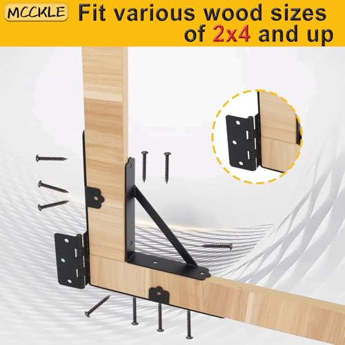 Anti Sag Fence Gate Kit Heavy Duty Gate Corner Brace Bracket - style: 1 Set