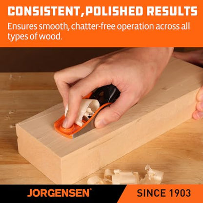 JORGENSEN No.102 Wood Planer, Low Angle Block Plane for Woodworking