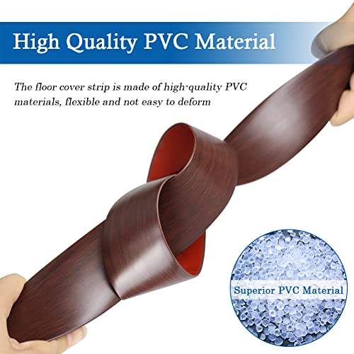 FONUNO Vinyl Floor Transition Strip Self Adhesive Threshold Strip 1.57" W - color: Coffee, size: 4cm, 3.3Ft