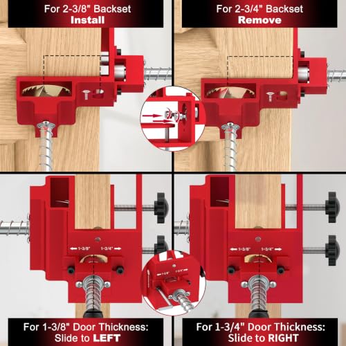 Door Lock Installation Kit & Door Latch Mortise Tool & Door Hinge Jig