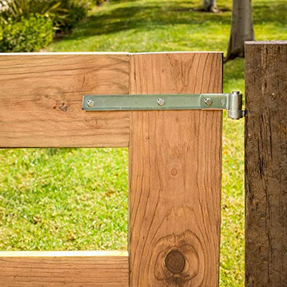 National Hardware N168-336 Gate Strap Hinge 16 in Zinc-Plated WeatherGuard Protection for Wood Fence Gates Outdoor Farm Gate Hardware Metal Strap Hinges Hot-Rolled Steel (Pack of 10) - size: 16 Inch x 3/4 Inch (Pack of 10)