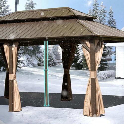Universal Support Post for Gazebos - Adjustable Height, Reinforced Aluminum