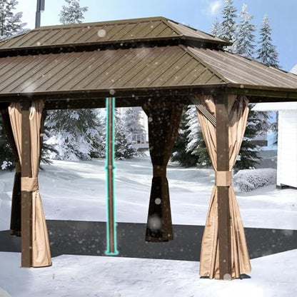 Universal Support Post for Gazebos - Adjustable Height, Reinforced Aluminum