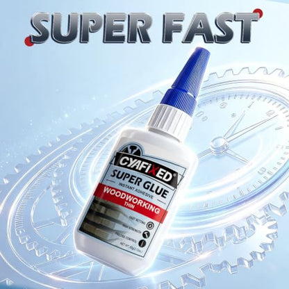 Super Thin CA Glue 4 oz, Instant Cyanoacrylate Super Glue for Woodworking - size: 4 oz