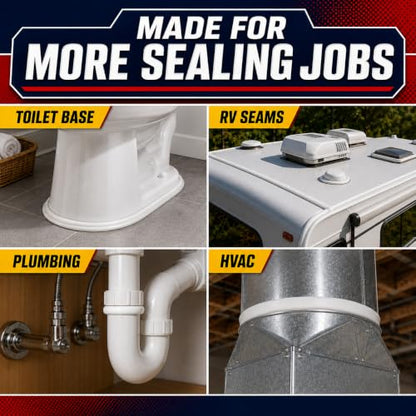 Moldable Waterproof Sealant Putty (White) for Leaks, Gaps, Pipes & Drains - color: White