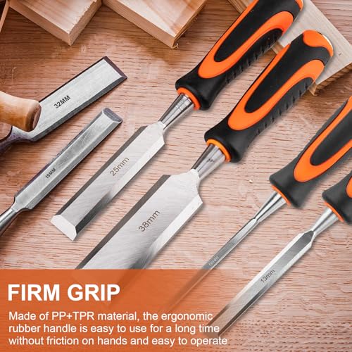 11PCS Wood Chisel Sets((1/4", 1/2", 3/4", 1", 1-1/4", 1-1/2")