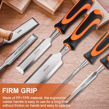 11PCS Wood Chisel Sets((1/4", 1/2", 3/4", 1", 1-1/4", 1-1/2")