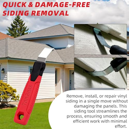TonGass Vinyl Siding Removal Tool with Extra Long Non-Slip Grip Handle - size: 2-Pack