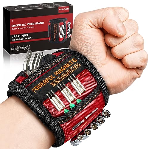 Multifunctional LED Beanie and Magnetic Wristband Tool Set - Unisex, Ideal for Outdoor Sports & DIY Projects, Perfect Holiday Gift