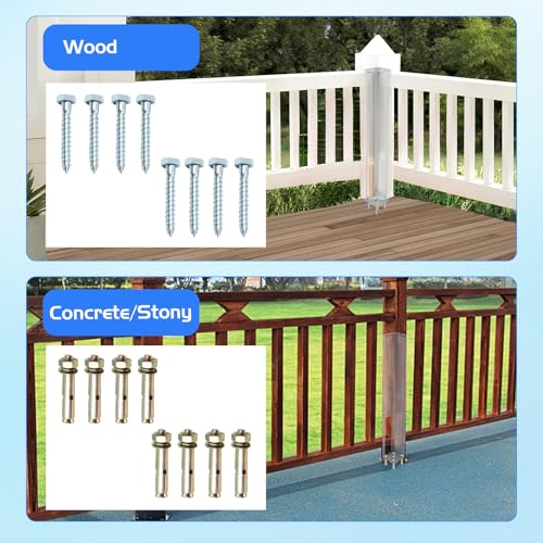 Vinyl Fence Concrete/Wood Post Mount Tower Fit for 5"x5"x36"