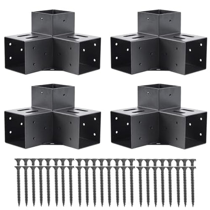 4 Pcs 4"x 4" Pergola Brackets(Actual Fit :3.6"x3.6") Post - size: 3-Way 4x4 Inch