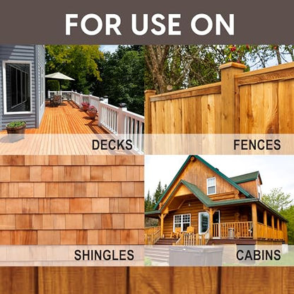 Ready Seal Exterior Wood Stain & Sealer, Mission Brown, 5 Gallon - color: Mission Brown, size: 5 Gallon