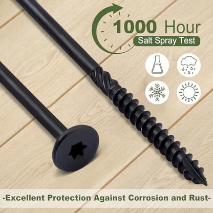 LIONMAX Structural Wood Lag Screws #14 x 2-7/8 Inch, 30PCS, Black - size: #14 x 2-7/8"