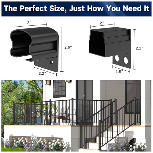 Egadis 2 Pack Aluminum Fixed Railing Bracket - color: The Bracket-Level - 2Pack