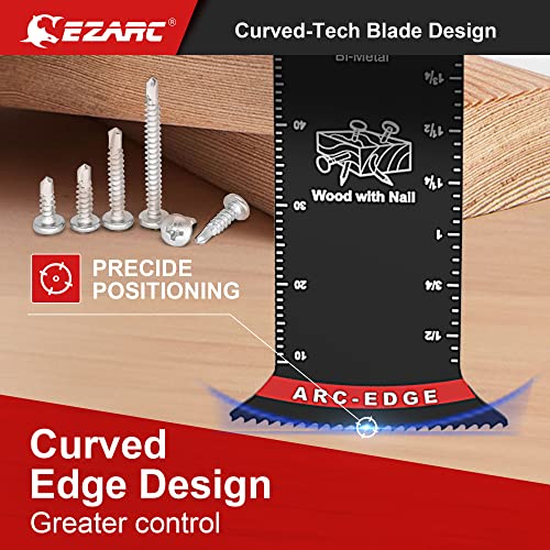 EZARC Arc Edge Bi-Metal Oscillating Saw Blades, Extra-Long, 5-Pack - style: Extra Long 5PCS