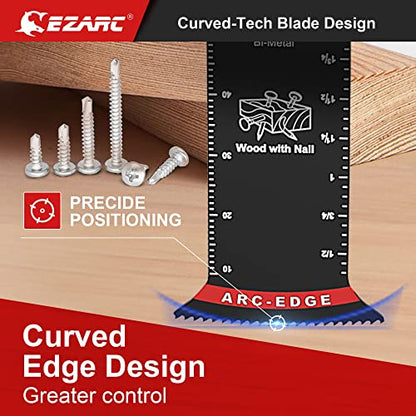 EZARC Arc Edge Bi-Metal Oscillating Saw Blades, Extra-Long, 5-Pack - style: Extra Long 5PCS