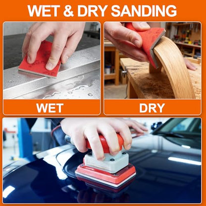 28 Pcs 1200-1500 Grit Sanding Sponge Soft Foam Hand Sanding Blocks | Fine Grit Sandpaper,Wet Dry Sanding Pads for Automobile Wood Furniture Metal Drywall Surface Polishing - style: 1200-1500 Grit 28PCS