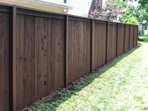 SEAL-ONCE Fence Guard Water-Repellent Wood Stain, Espresso, 1 Gallon - color: Espresso, size: 1 Gallon