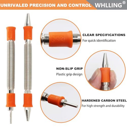 WHLLING 4 Pieces Dual Head Nail Setter, Dual Head Center Punch