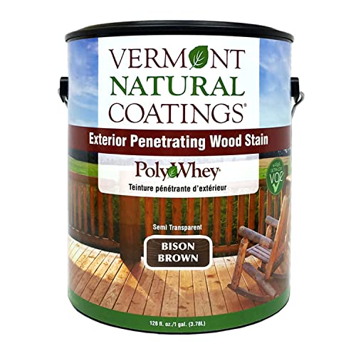 Vermont Natural Coatings PolyWhey Exterior Penetrating Stain - Bison Brown - Gallon - color: Bison Brown, size: Gallon