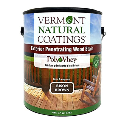 Vermont Natural Coatings PolyWhey Exterior Penetrating Stain - Bison Brown - Gallon - color: Bison Brown, size: Gallon