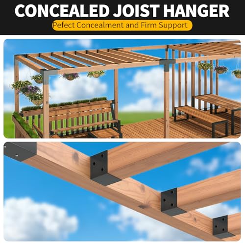 24Pcs Concealed Joist Hangers 2" x 4" - size: 2"x4" Parallel