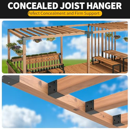 24Pcs Concealed Joist Hangers 2" x 4" - size: 2"x4" Parallel