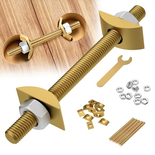 5 PCS Dolenor Countertop Joint Connectors,Counter Top Fasteners Bolt,Butcher Block Fasteners Draw Bolts,Miter Bolts Connector Hardware for Bed Frame|Furniture|Table
