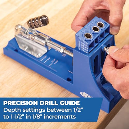 Kreg Pocket Hole Jig K4 Plus, Woodworking Jig, With Dust Collection