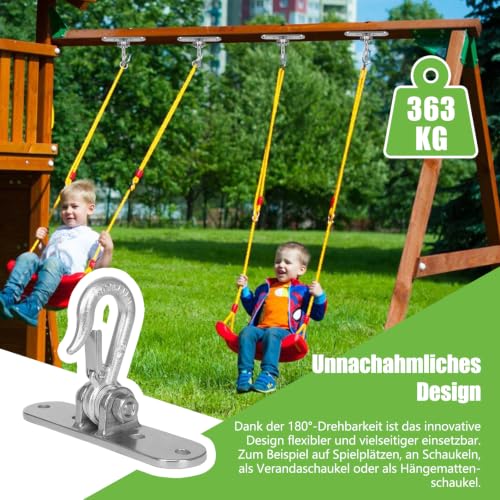 Heavy Bag Hanger,Stainless Wall Ceiling Mount Hook 180°/360° Rotation Wood Beam Holder Body Weight Strength Training Systems, Aerial Yoga Swing & Hammock - size: 4-holes large hook with 180° Swing