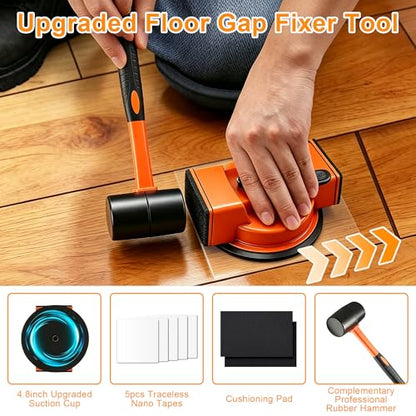 Floor Gap Fixer Tool, Dual-Sided Suction Cup for Laminate & LVP