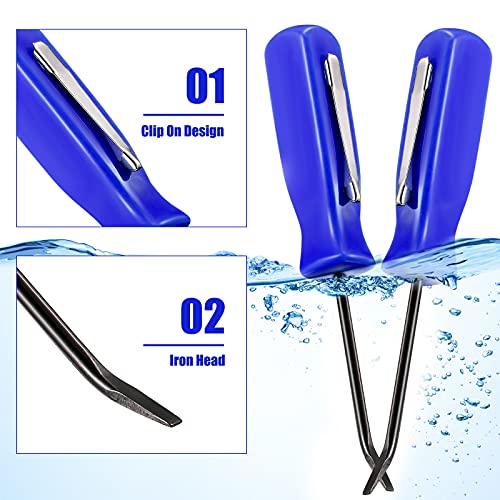 Zhehao 6 Pcs Mini Pocket Pry Bar with Clip, 4.5 Inch for Mechanics, Blue - color: Blue