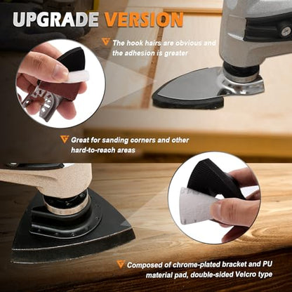 208Pcs Oscillating Tool Sanding Pads Kit for Tight Spaces, Woodworking &DIY - size: 208pcs multitool sanding pads