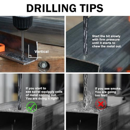 SALI Cobalt Aircraft Extension Drill Bits,3/8"×12" Long Length Drill Bits for Drilling into Sheet Metal, Stainless, Aluminum, Wood, & Copper - size: 3/8"×12"