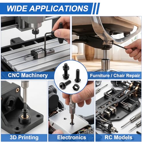 1000Pcs UIETUIL M3 Hex Socket Button Head Screws Kit, M3x6-30mm, 10.9 - size: M3 Button 10.9 - 1000PCS