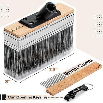 Bates- Deck Stain Brush Applicator, 7.5 Inch Wide Paint Brush with Threads