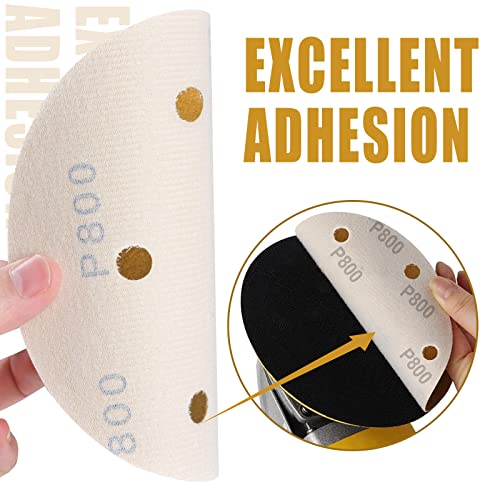 6-Inch 6 Hole Hook and Loop Sanding Discs 800-Grit（100-Pack） - size: 800 Grit