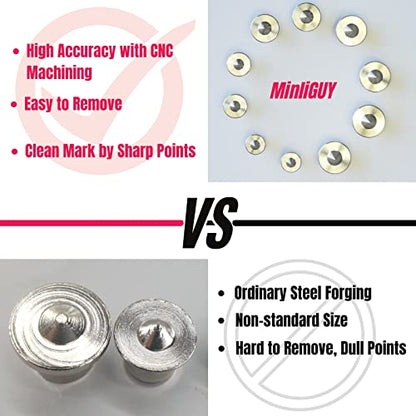 Dowel Centers, 10PCS 1/4", 3/8", 5/16", 7/16", 1/2" Centering Pins
