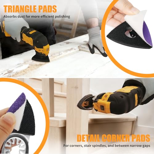 AMZWEI Upgraded 206CS Zirconia Oscillating Tool Sanding Kit - size: 206PCS