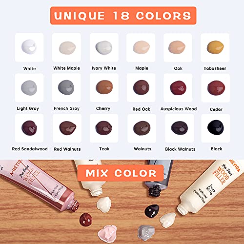 Wood Repair Kit – 31 Sets, Scratch Filler for Floors & Furniture - color: Walnut