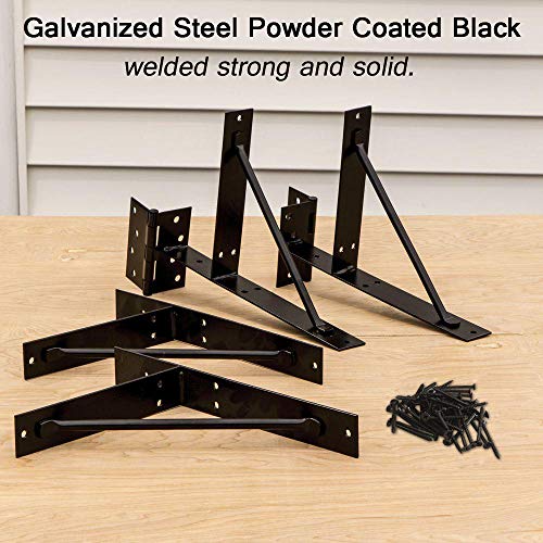 Mofeez Corner Brace Bracket No Sag Kit for Shed Doors, Driveway Gates, Corral Gates, Wood Windows (2 Sets) - style: Anti Sag Gate Kit - 2Set